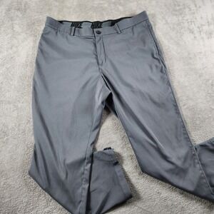 Nike Dri-FIT Men Charcoal Gray Golf Pants Flat Front Trousers 36x30